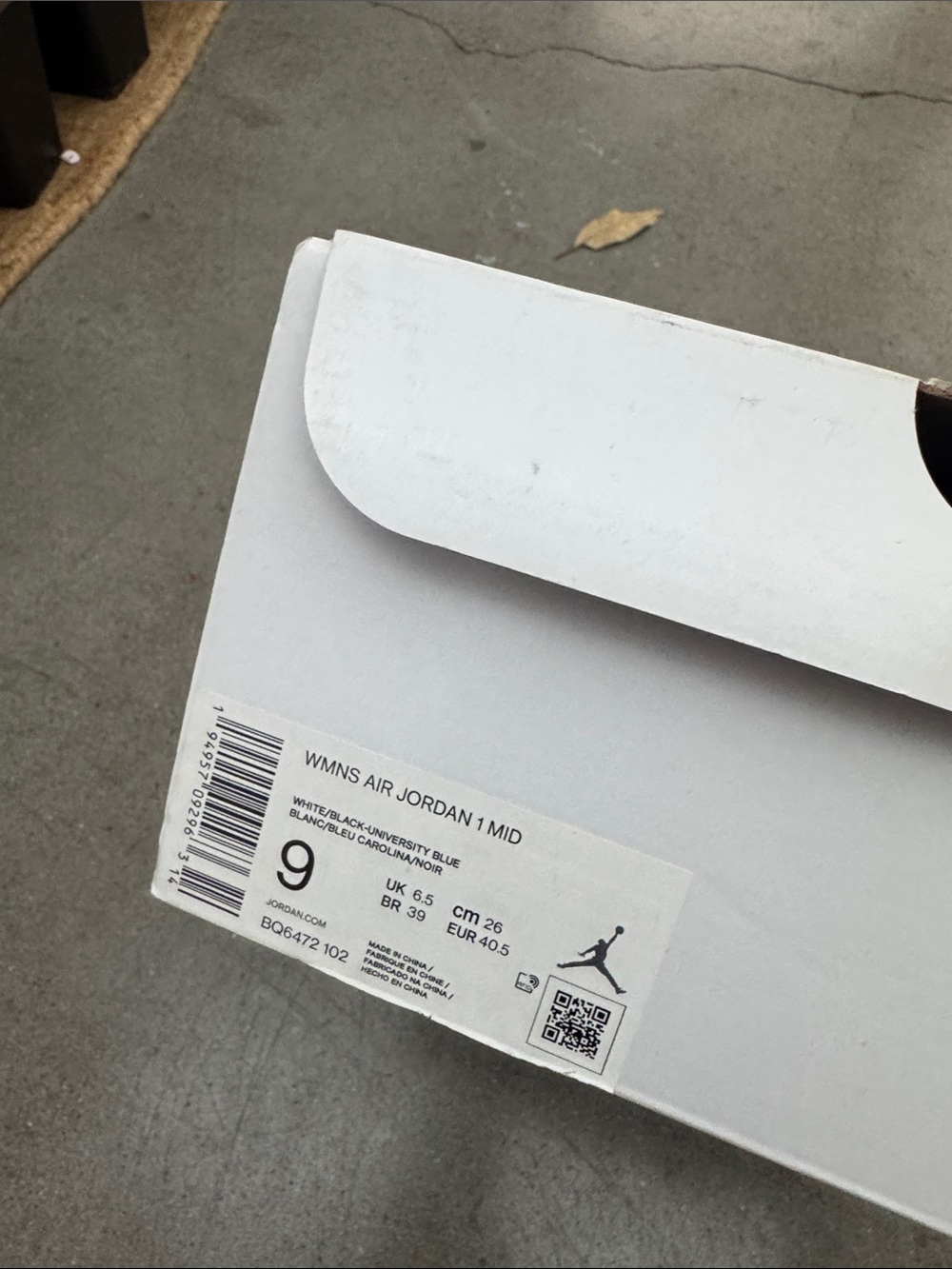 Nike Air Jordan 1 High Black White Light Blue - Picture 7 of 7